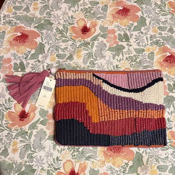 Anthropologie Handbags - Anthropologie NWT Multicolor Woven Clutch